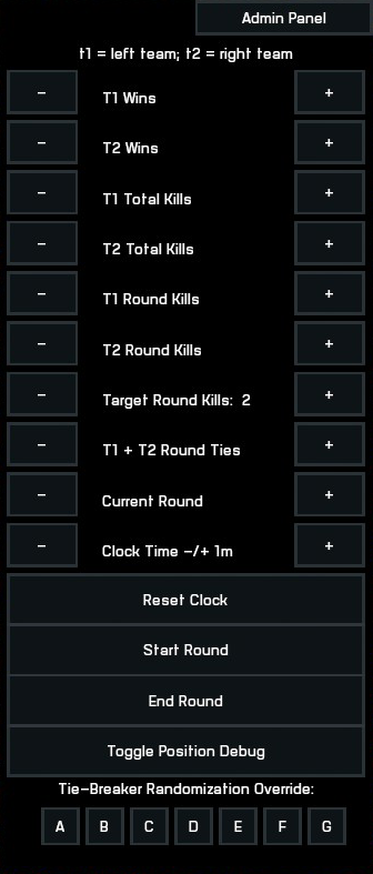 In-game admin menu